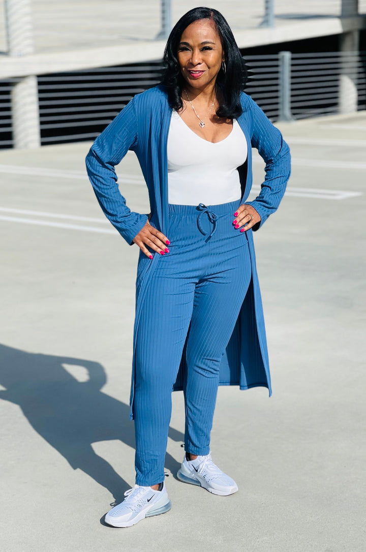 On The Go Cardigan & Legging Set - Moody Fitzs Boutique