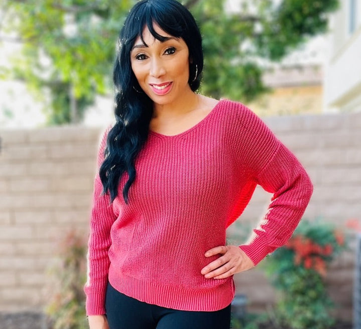 Sexy Metallic Criss cross Backless Sweater - Moody Fitzs Boutique