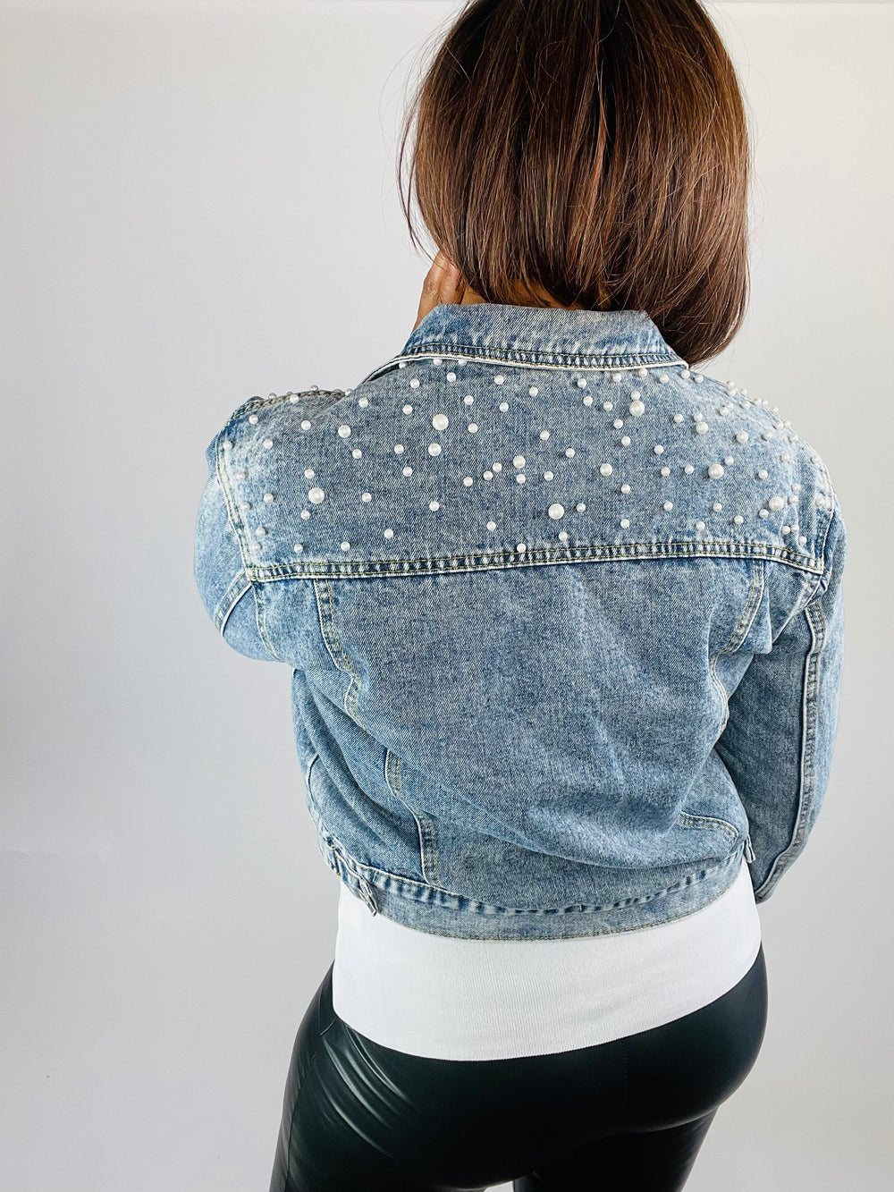 Denim Pearls Jacket - Moody Fitzs Boutique