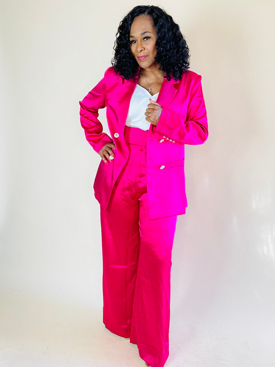 All Class Satin Wide Leg Pants - Moody Fitzs Boutique