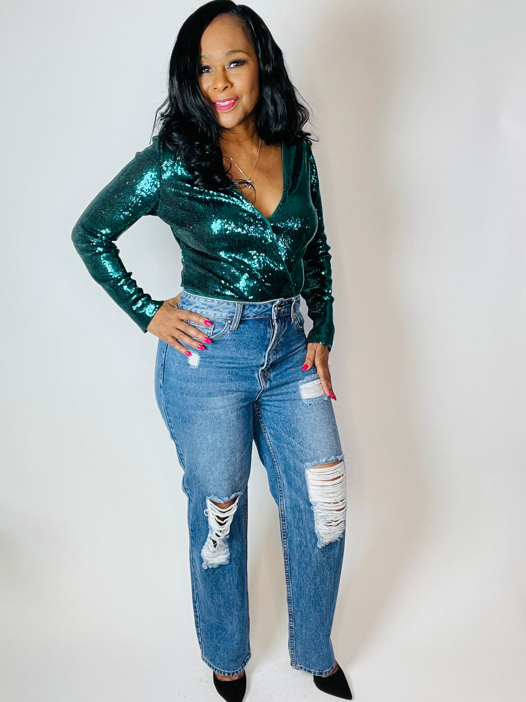 Foxy Straight Leg Distressed Jeans - Moody Fitzs Boutique