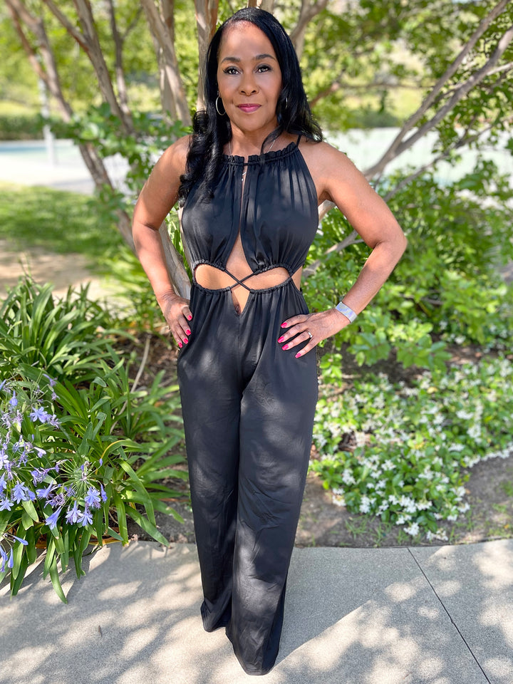 Rose Goddess Jumpsuit - Black - Moody Fitzs Boutique