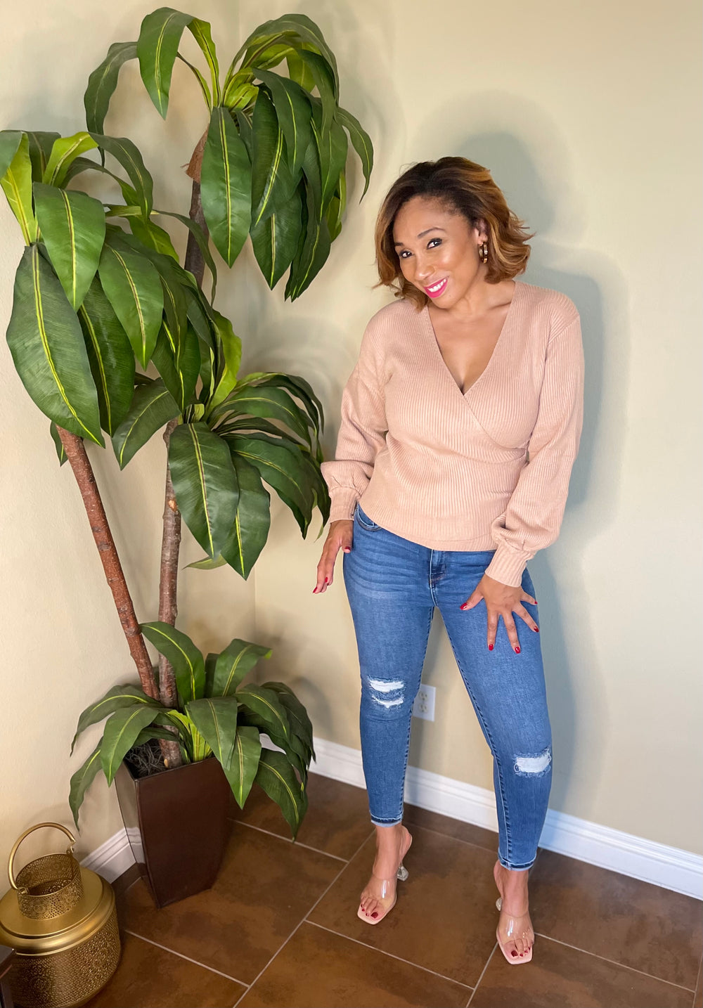 Terri's Surplice Sweater - Moody Fitzs Boutique