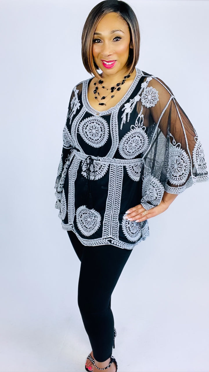 Tassels Pancho - Moody Fitzs Boutique