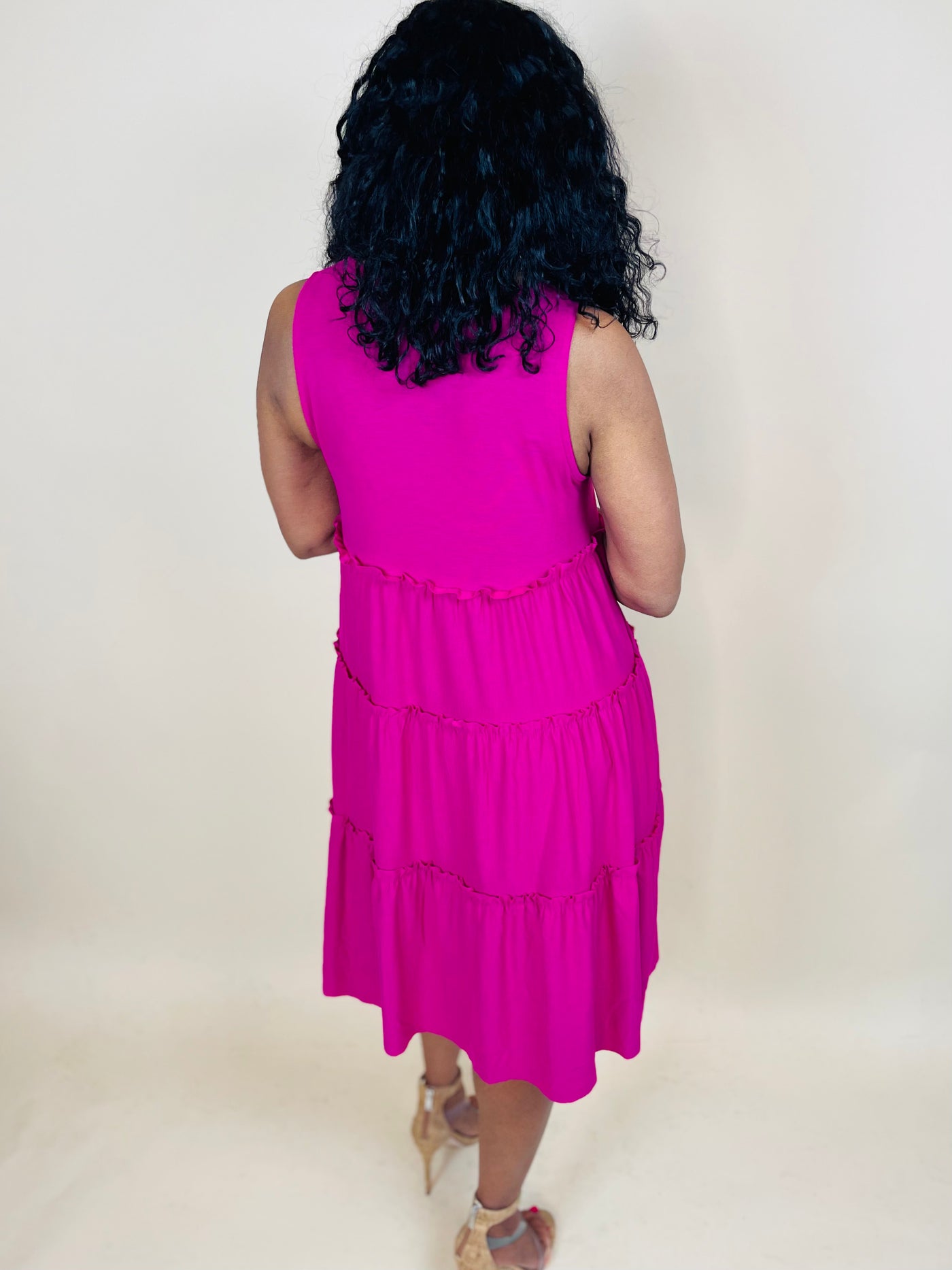 Fun And Flirty Three-Tiered Sleeveless Mini Dress - Moody Fitzs Boutique
