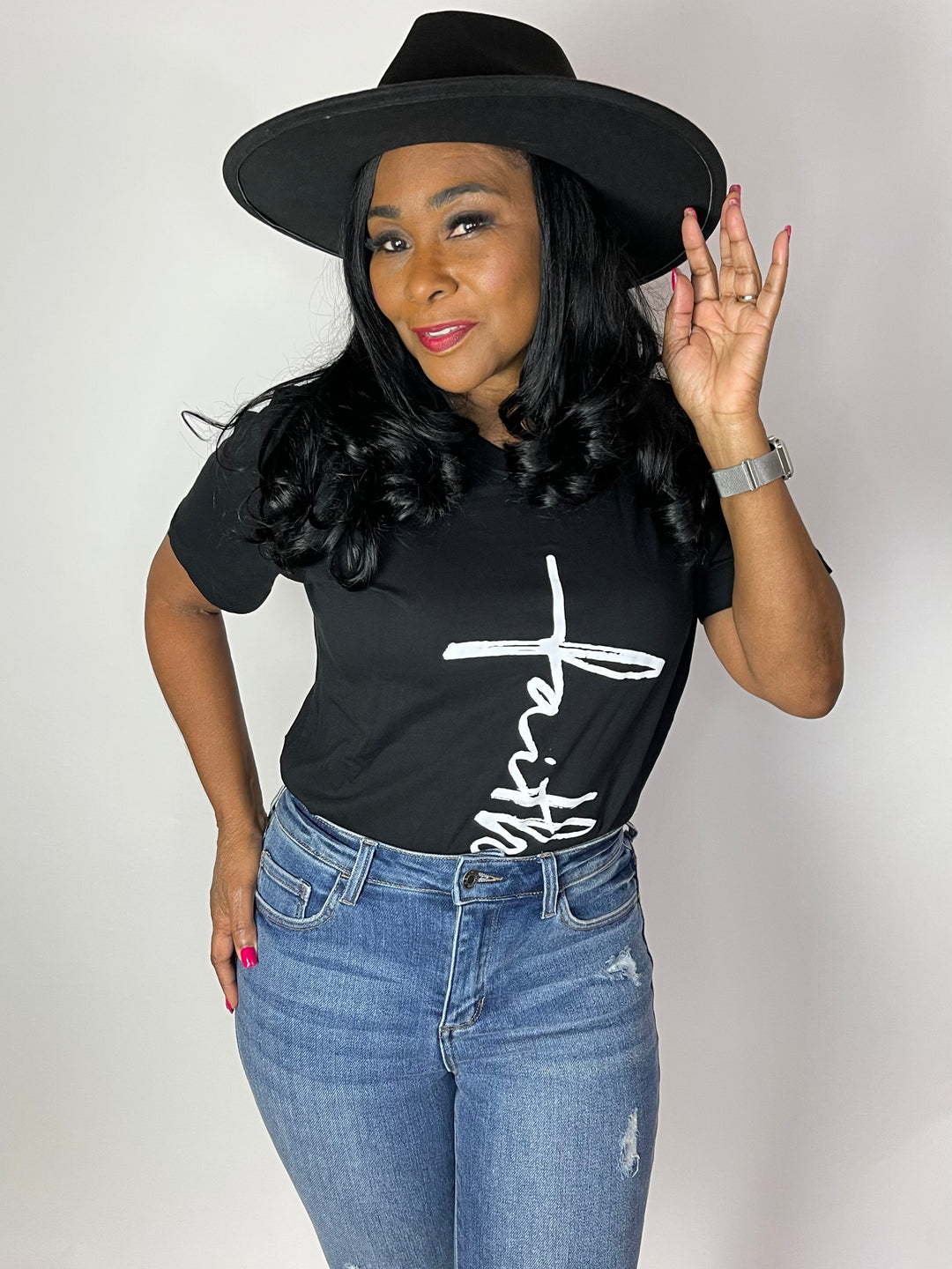 Walk By Faith Graphic Tee - Moody Fitzs Boutique