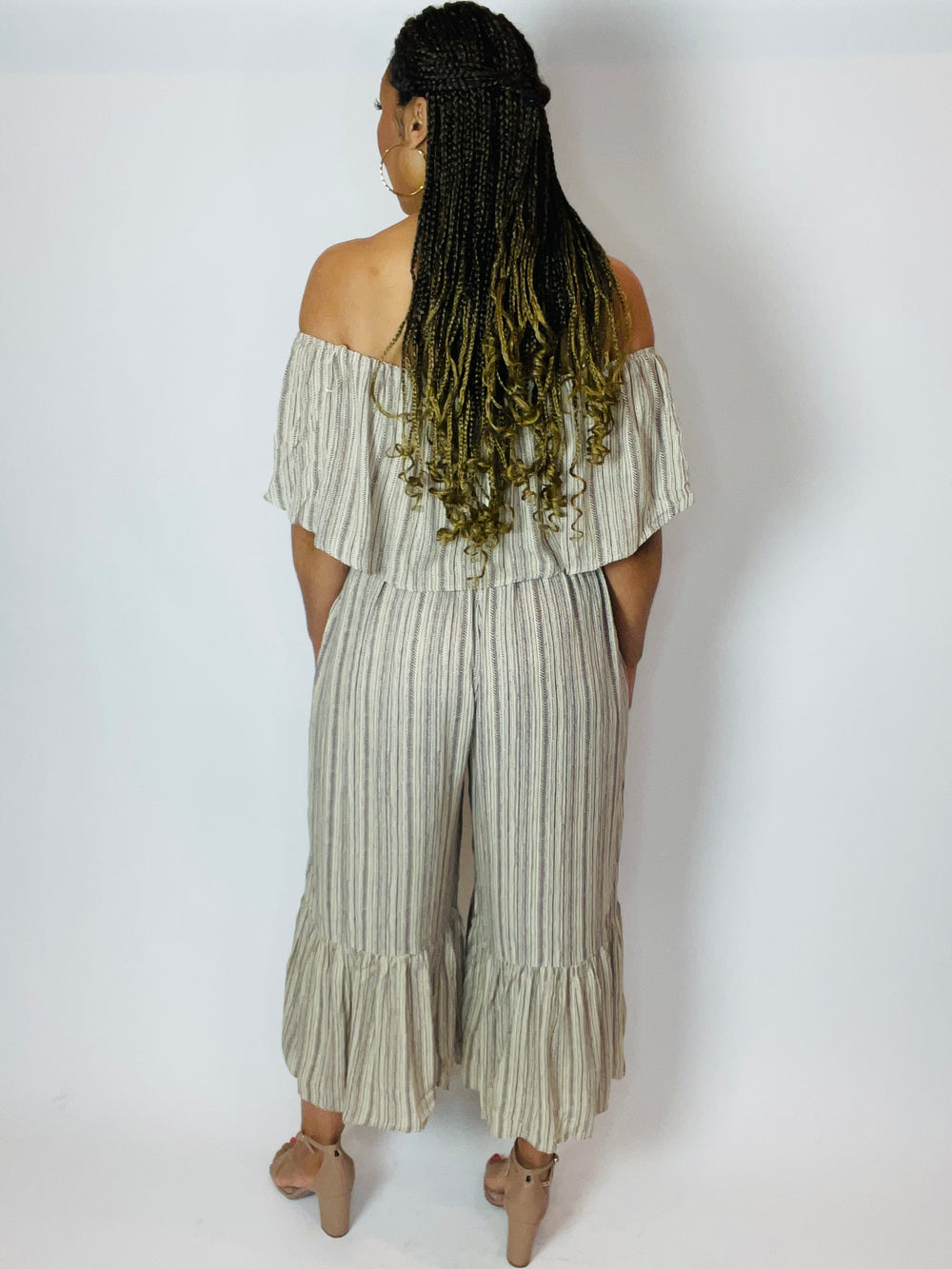 Zena Multi Print Off The Shoulder Jumpsuit - Moody Fitzs Boutique