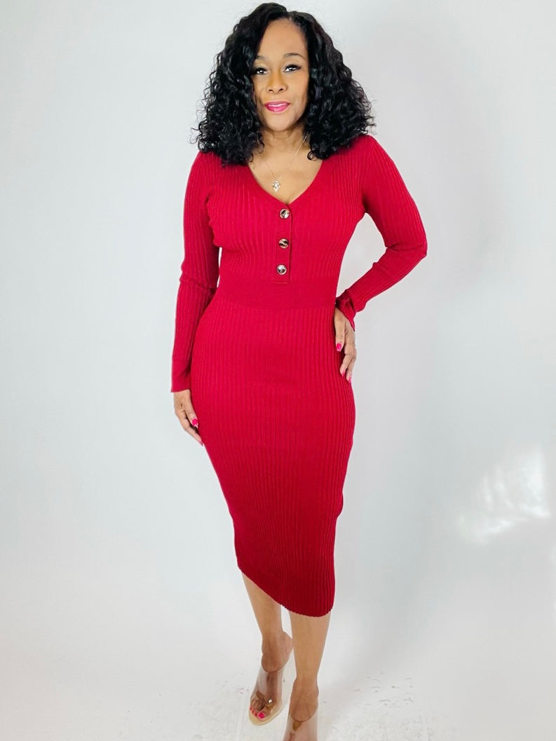 Tamara Rib Sweater Dress - Moody Fitzs Boutique