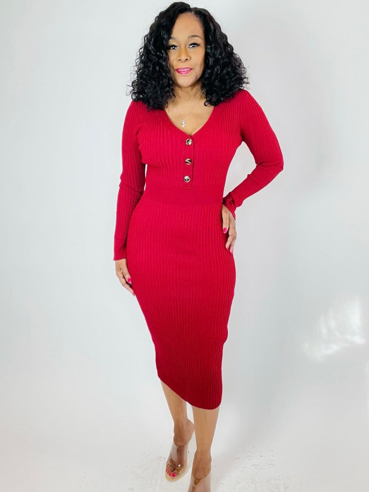 Tamara Rib Sweater Dress - Moody Fitzs Boutique