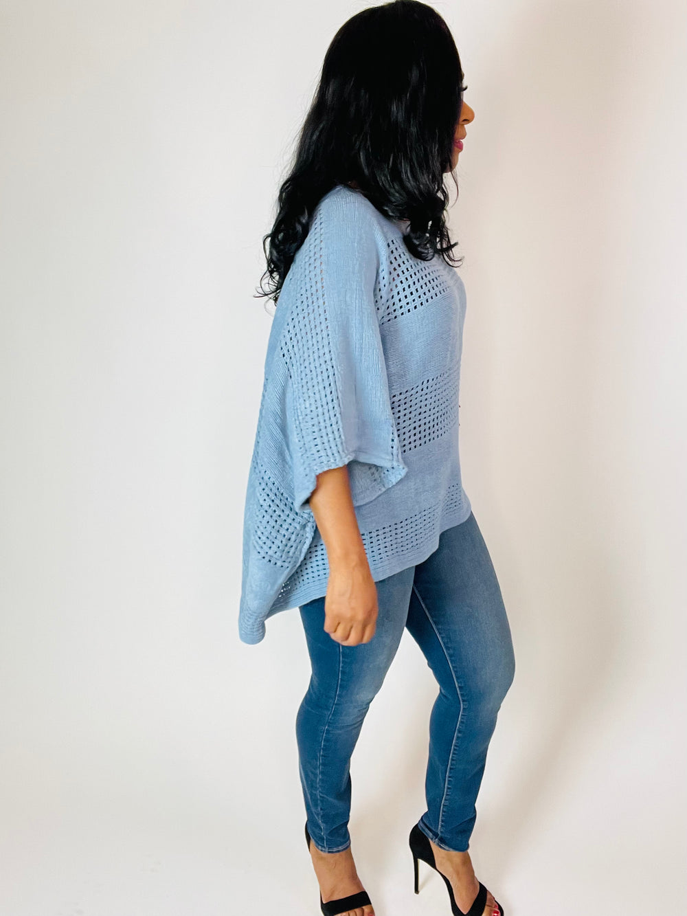 The Everly Open Knit Poncho - Moody Fitzs Boutique