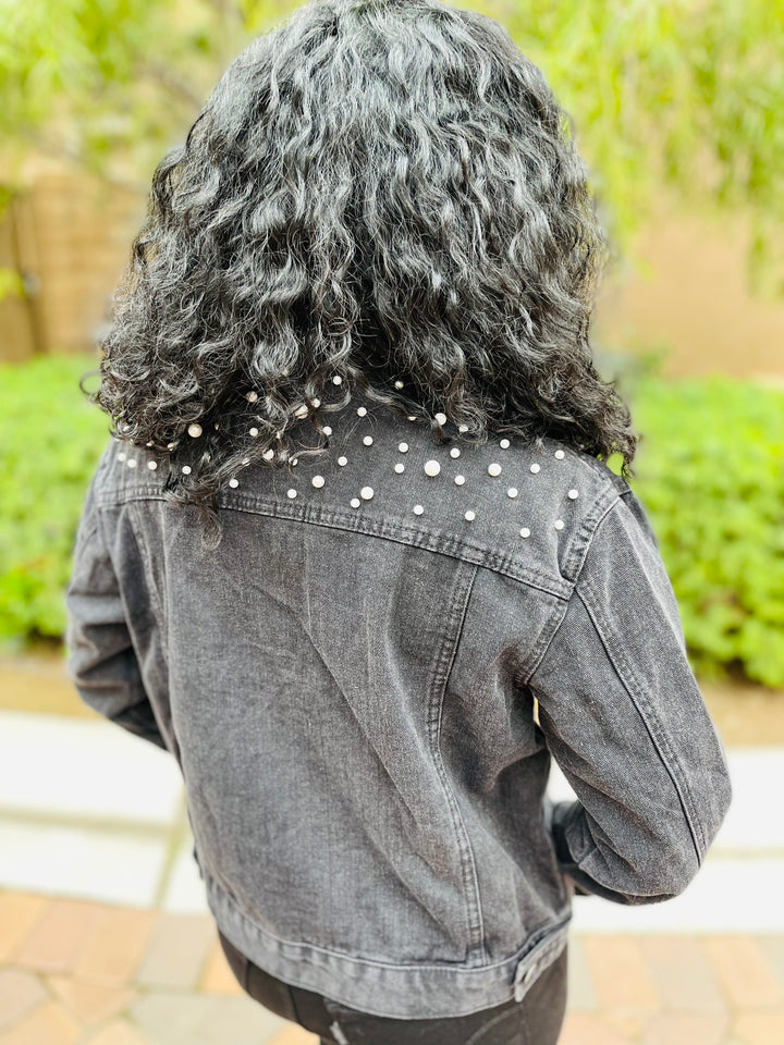 Denim Pearls Jacket - Moody Fitzs Boutique