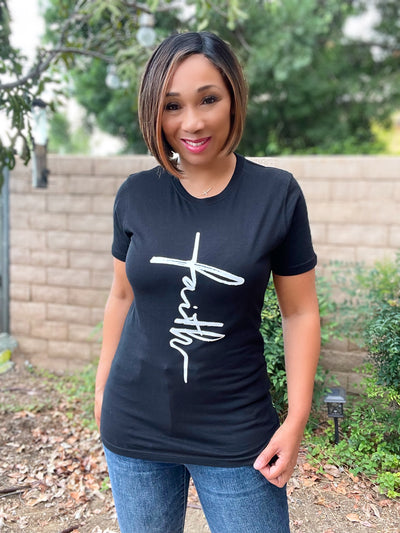 Walk By Faith Graphic Tee - Moody Fitzs Boutique