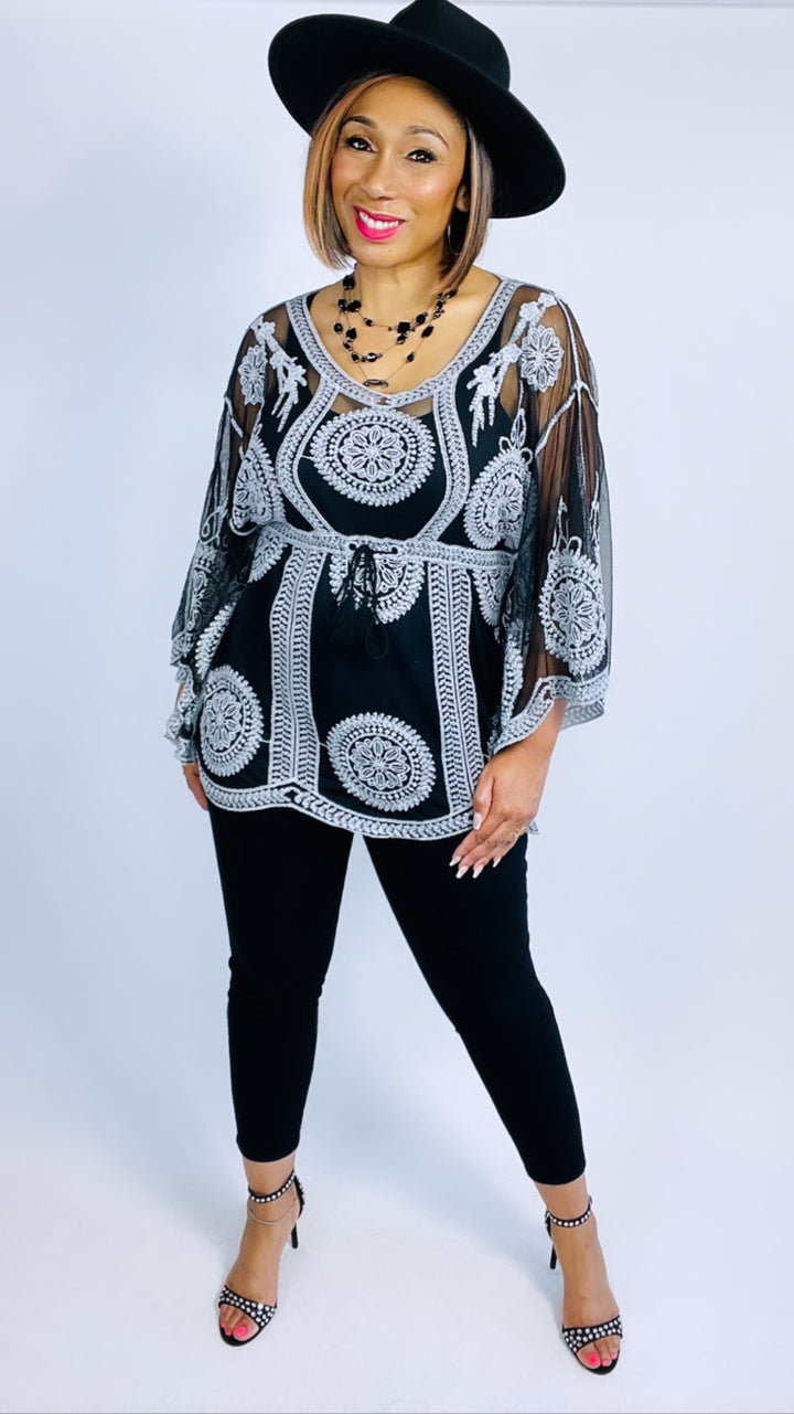 Tassels Pancho - Moody Fitzs Boutique