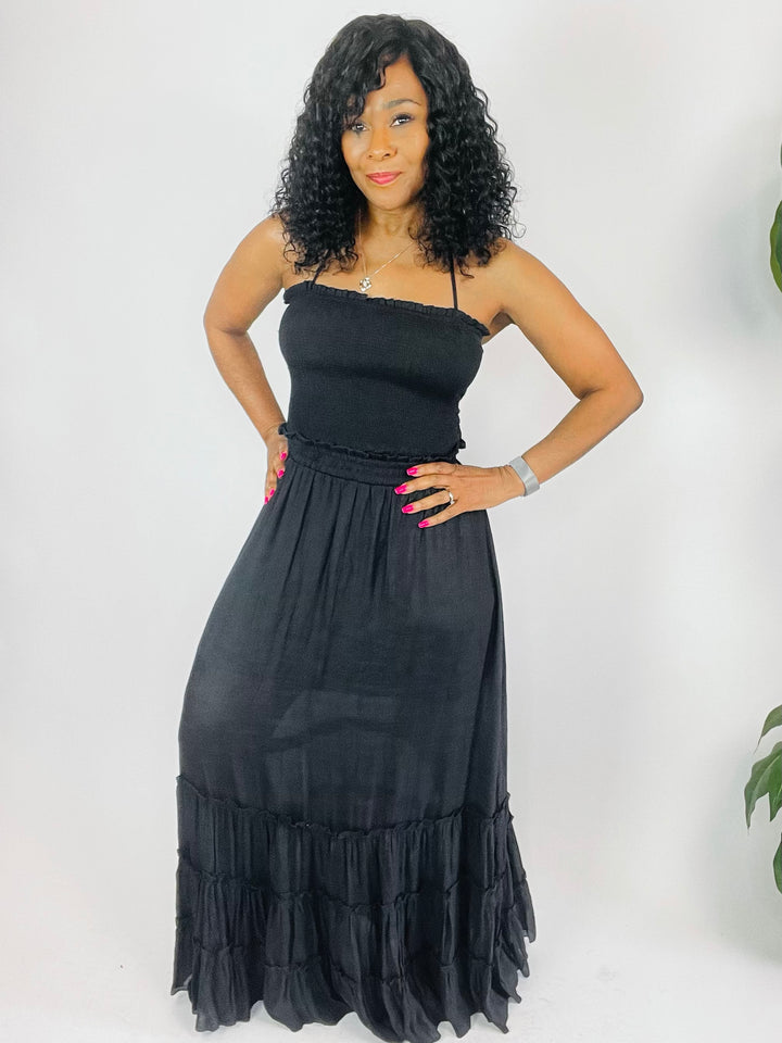 Destiny Smocked Maxi Dress - Moody Fitzs Boutique
