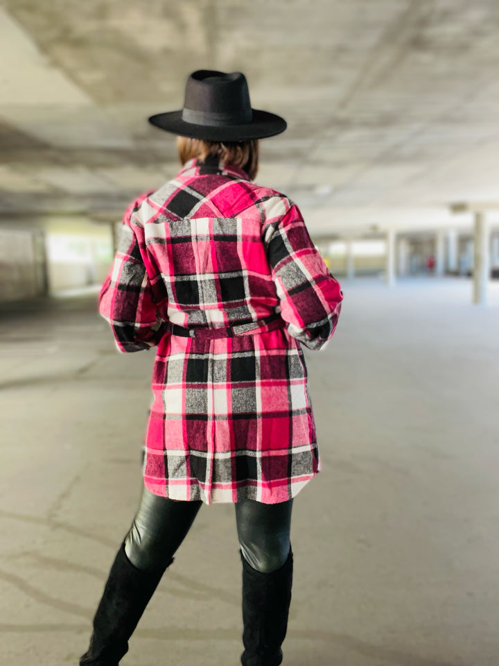 Pretty in Fuchsia Shacket - Moody Fitzs Boutique