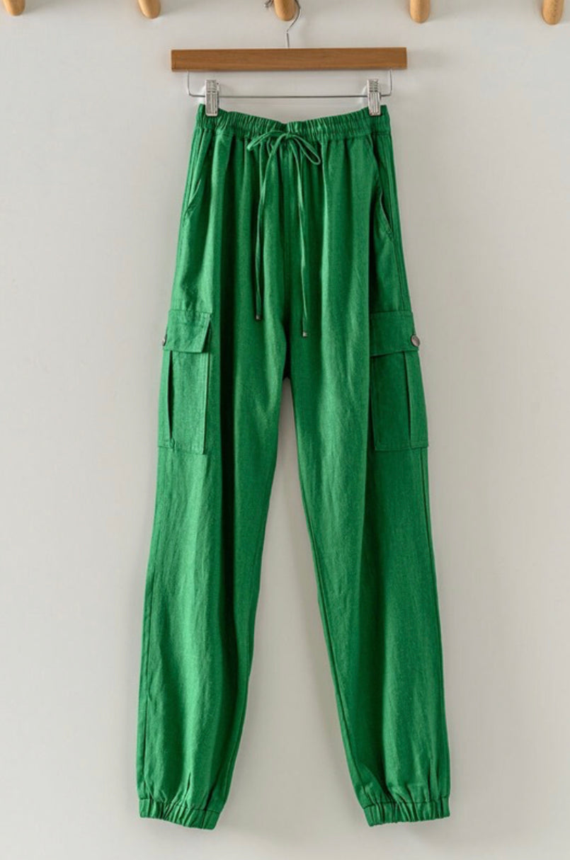 Linen Cargo Pants - Moody Fitzs Boutique