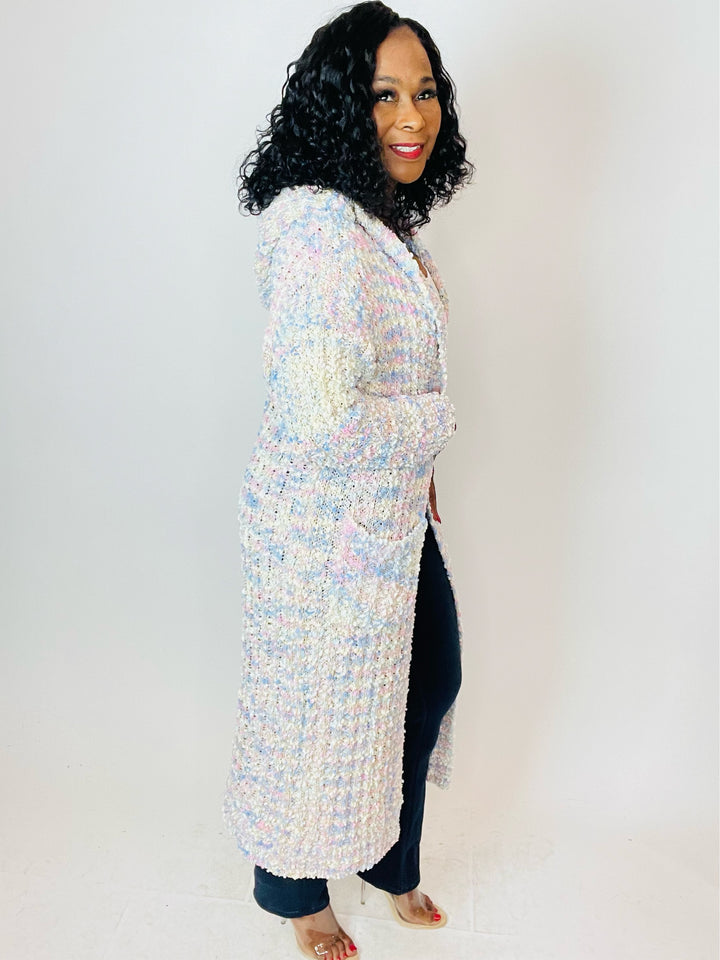 Rainbow Knit Popcorn Cardigan - Moody Fitzs Boutique