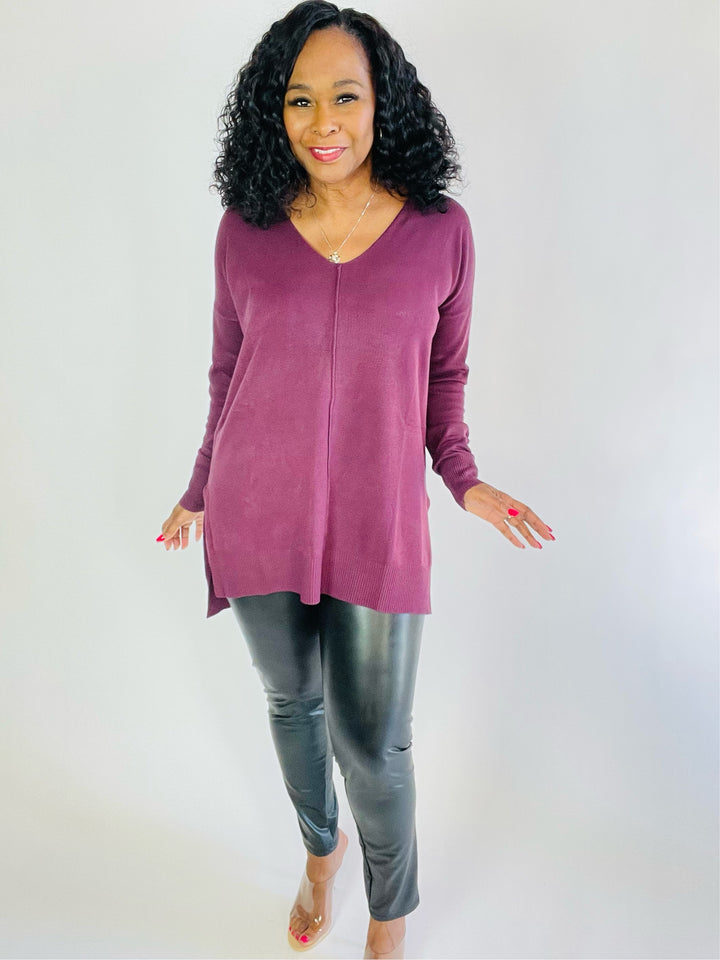 Plush Oversized Hi Low Hem Sweater - Moody Fitzs Boutique