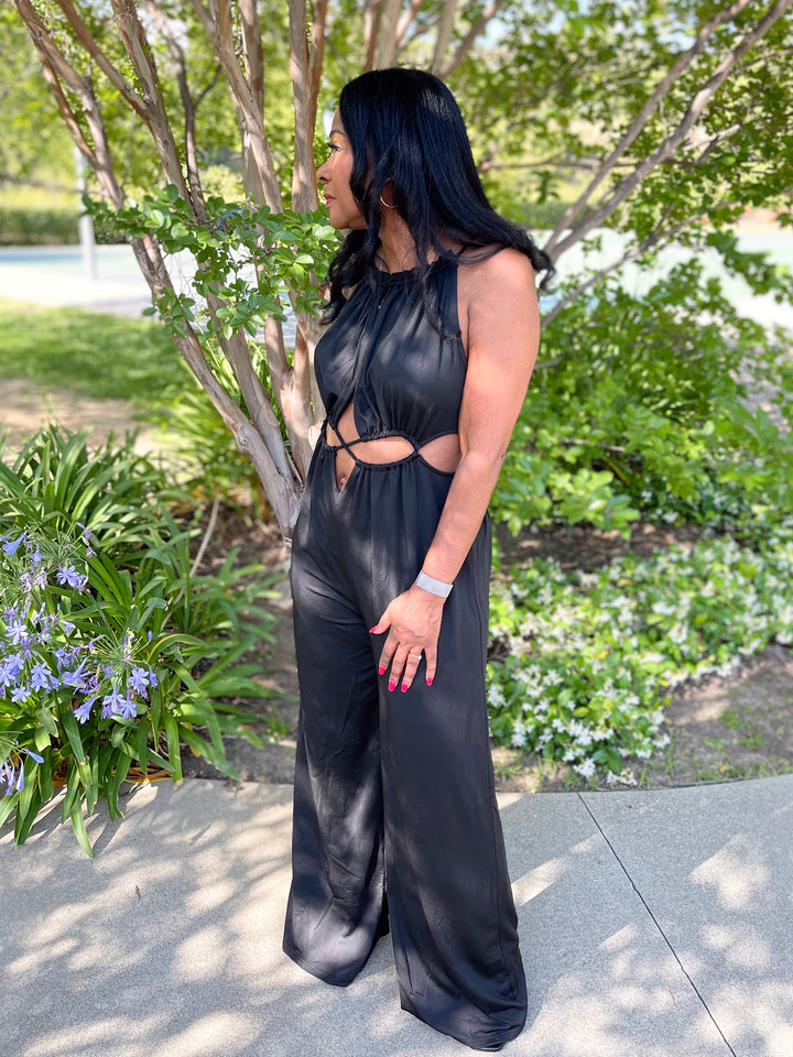 Rose Goddess Jumpsuit - Black - Moody Fitzs Boutique
