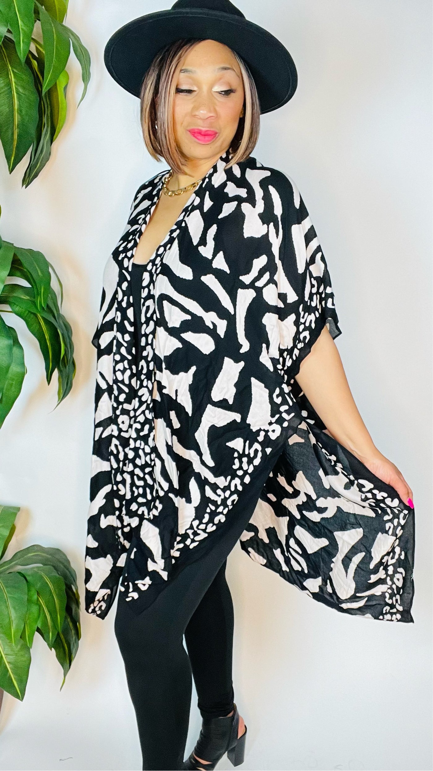 Leopard Print Kimono - Moody Fitzs Boutique