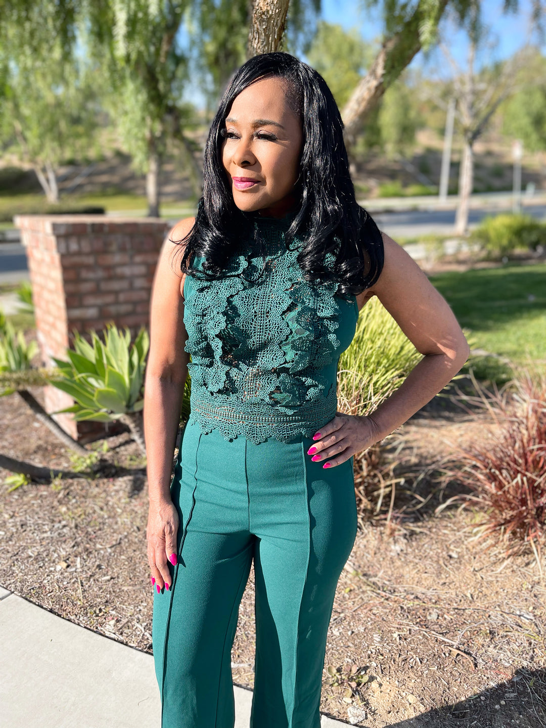 Emerson Crochet See Through Top Jumpsuit - Moody Fitzs Boutique