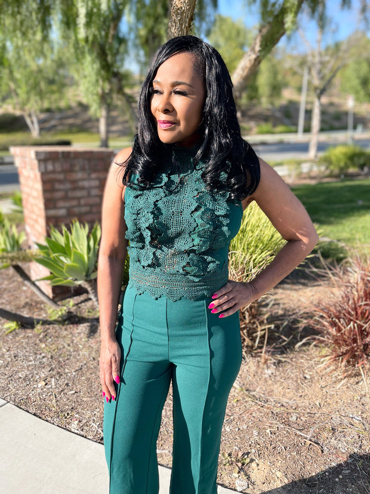 Emerson Crochet See Through Top Jumpsuit - Moody Fitzs Boutique