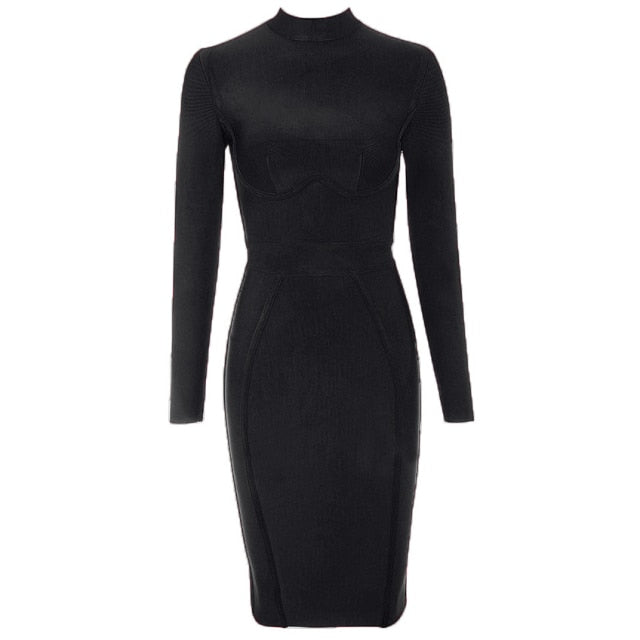 Marian's Long Sleeve Sexy Bandage Bodycon Dress - Moody Fitzs Boutique
