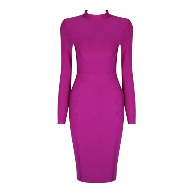 Marian's Long Sleeve Sexy Bandage Bodycon Dress - Moody Fitzs Boutique